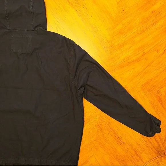 Levis Denim Pullover Hoodie Jacket Men’s Size XL Navy Y2K 1/2 Zip Logo Sleeves - Picture 15 of 15